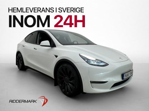 Tesla Model Y Performance AWD Dragkrok Panorama Svensksåld