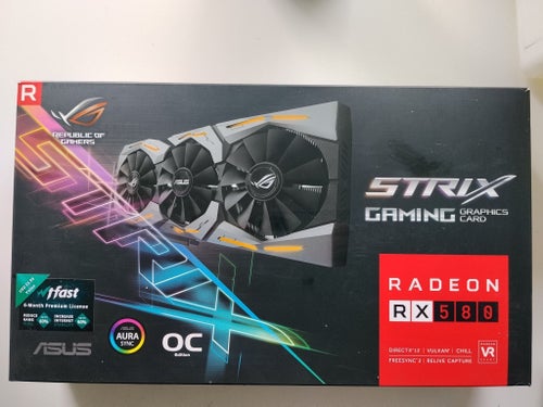 ASUS ROG Strix Radeon RX 580 OC Edition Gaming Grafikkort