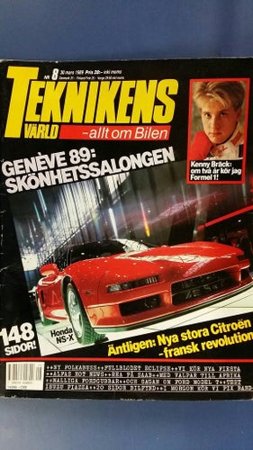 Teknikens Värld nr 8 1989: Mitsubishi Eclipse, Isuzu Piazza, Ford Fiesta, Valp