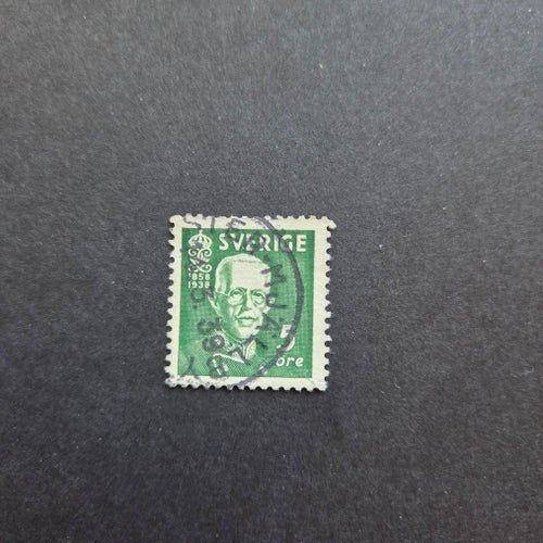 F266C Gustaf V 80 år stämplad Lister-Mjällby 11/3 1939