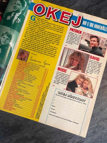 Tidningen OKEJ ! Nr 1 - 1990 , MED POSTERS !!!