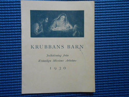 Krubban barn julhälsning från missionsarbetare 1930