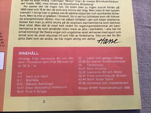 CLASSIC MOTOR NR 4 1986 ARMÉ MC.FIAT STORY,RUMI SUPER SPORT,FYNDA PÅ SKROTEN