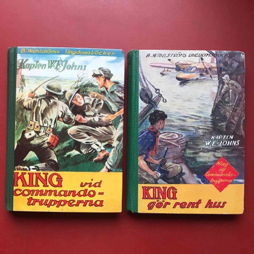 KING VID COMMANDOTRUPPERNA + KING GÖR RENT HUS Kapten W E Johns