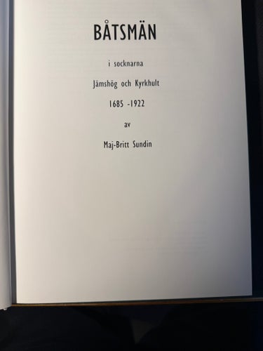 Båtsmän Jämshög och Kyrkhult av Maj-Britt Sundin (1985-1922)
