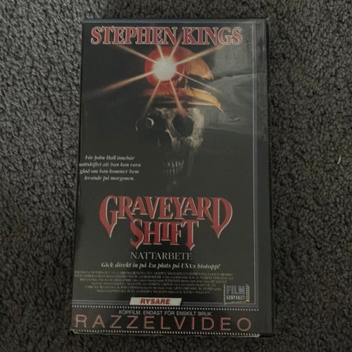 Stephen King's Graveyard Shift Nattarbete Razzle Video VHS