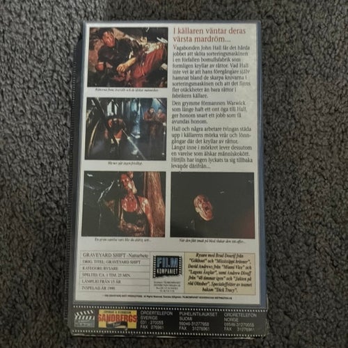 Stephen King's Graveyard Shift Nattarbete Razzle Video VHS