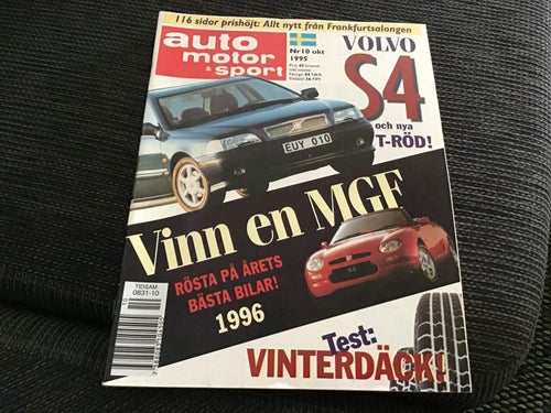 AUTO MOTOR & SPORT NR 10 1995 VOLVO S4,massa små bilar till sportbilar