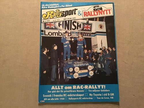 RALLYSPORT & RALLYNYTT NR 12 1979 RAC RALLYT,NENSEN,RALLY,RALLYCROSS,SELLHOLM