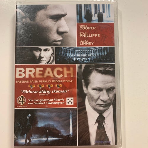 BREACH. DVD THRILLER -07. BYGGER PÅ VERKLIG HÄNDELSE. INPLASTAD