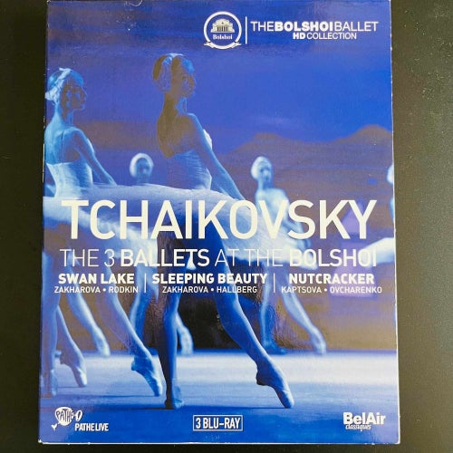 TCHAIKOVSKY. THE 3 BALLETS AT THE BOLSHOI...3-BLU-RAY BOX KLASSISKT / BALETT