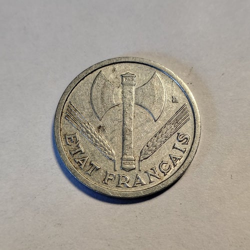 Fransk 1 Franc från 1944