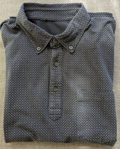UNIQLO mörkblå pikétröja Large