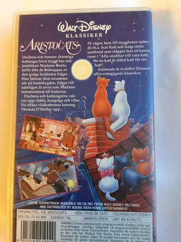 Aristocats (1970) VHS