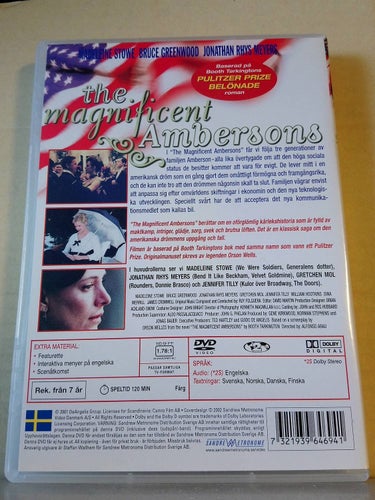 The magnificent Ambersons, Dvd