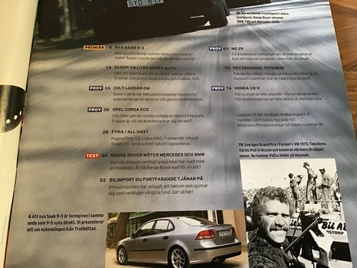 TEKNIKENS VÄRLD NR 11 2002 NYA SAAB 9-3,RANGE ROVER,BMW 735i,MERCEDES S500,PAJER
