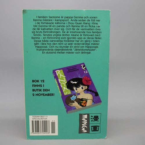 Ranma 1/2 Vol 11 , Rumiko Takahashi - Manga på Svenska