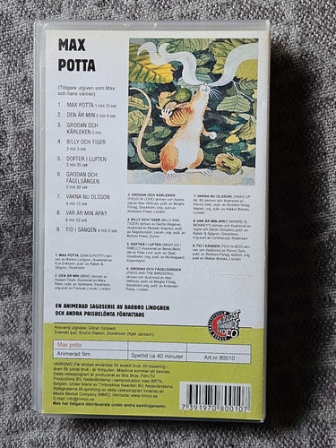 MAX POTTA - SVENSK TAL - VHS .