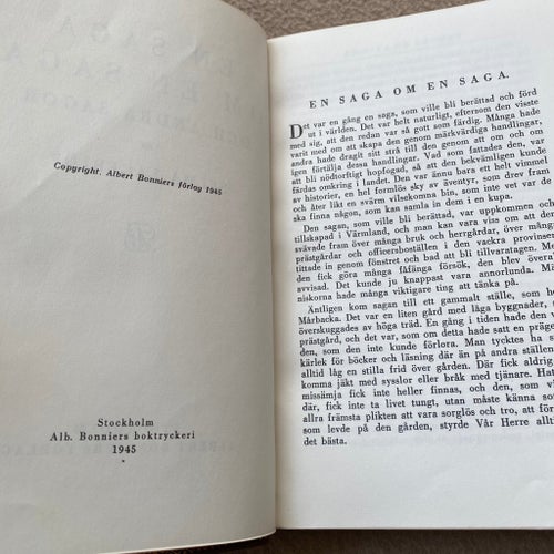 En saga om en saga av Selma Lagerlöf, 1945