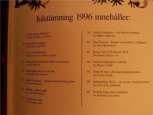 JULSTÄMNING 1996 Jultidning med samlarvärde
