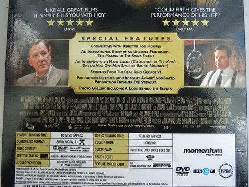 The King's Speech (DVD). NYSKICK.