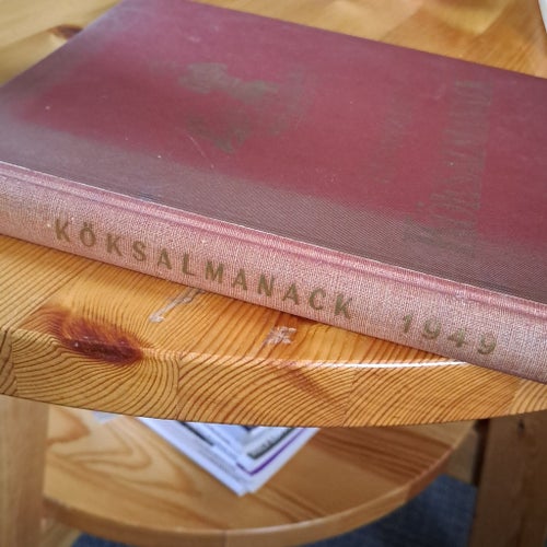 Husmoderns Köksalmanack 1949 retro vintage bok kokbok recept