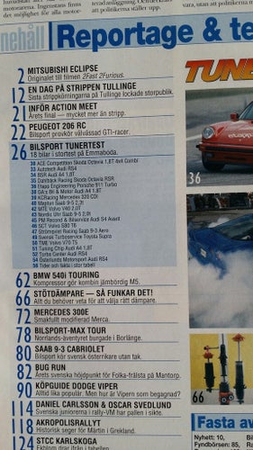 Bilsport 14/15 2003: Saab 9-3 Cab, Dodge Viper guide, Peugeot 206 RC, Tunertest