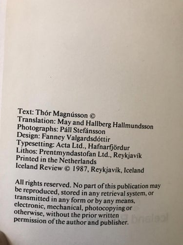 A SHOWCASE OF ICELANDIC NATIONAL TREASURES Thór Magnússon 1987