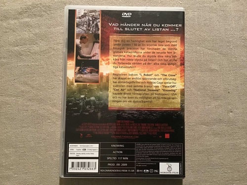 KNOWING DVD NICOLAS CAGE