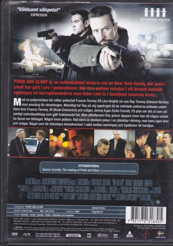 DVD / Pride And Glory / Edward Norton, Colin Farrell /Nära Nyskick