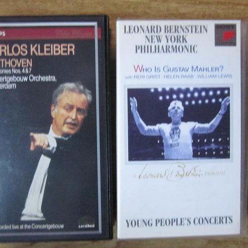 VHS Klassisk musik - Carlos Kleiber Beethoven - Leonard Bernstein Gustav Mahler