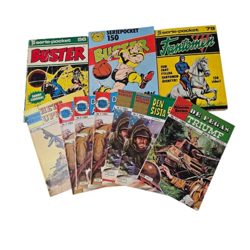 Seriepocket & Krigsserier - 10 st serietidningar
