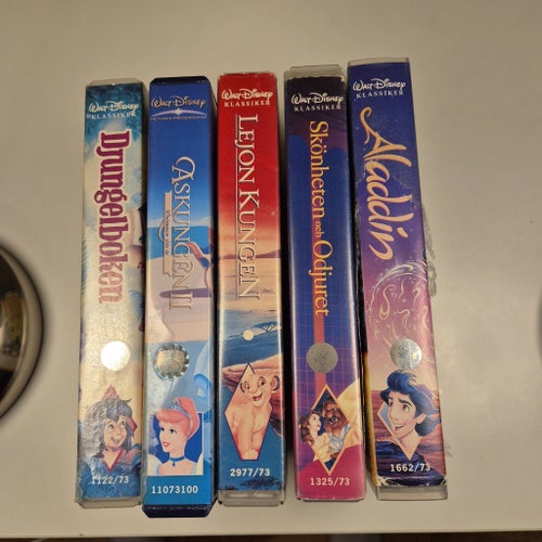 Walt Disney 5 st Klassiker VHS Filmer