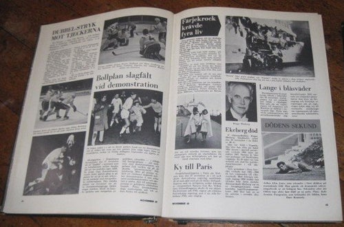 2 st. böcker "Aktuellt 1969" och "Aktuellt 1971" av K G Bertmark, vintage