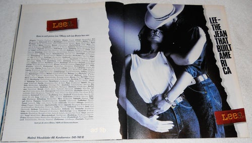 LEE JEANS - Lee Tiffany, Lee Bronx, STOR ANNONS 1986