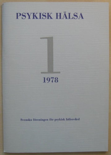 Psykisk Hälsa nr 1, 1978 (sfph)