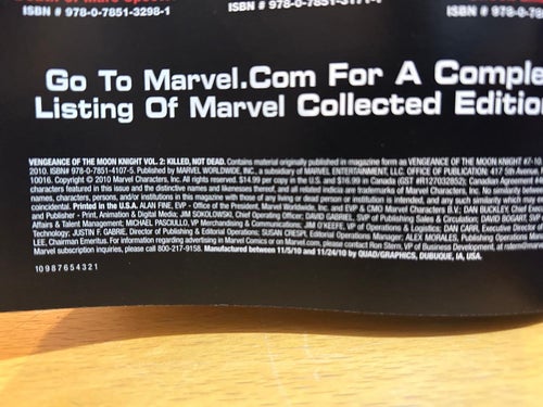 Vengeance of the Moon Knight Killed, Not Dead Gregg Hurwitz. Very Fine +