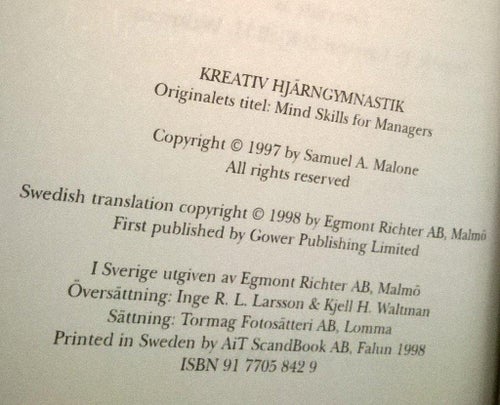 Kreativ hjärngymnastik handbok i effektivitet av Samuel A Malone