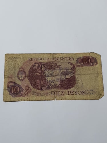 Argentinsk sedel 10 Pesos