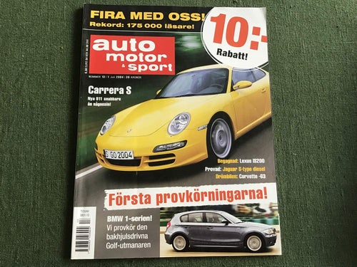 AUTO MOTOR & SPORT NR 13 2004. CARRERA,JAGUAR S TYPE,VW MULTIVAN,LEXUS IS 200