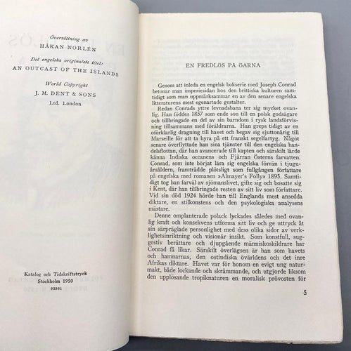 En fredlös på öarna av Joseph Conrad