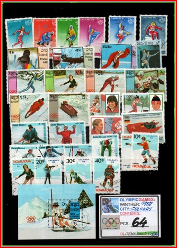 OLYMPIC WINTER >CALGARY: MIXET LOT/SÆT MNH/ ** (OL-TEMX-500L3-10 (06)
