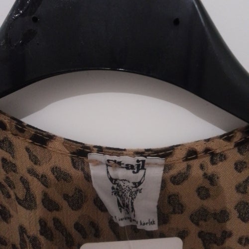 Stajl brun klänning leopardmönstrad One Size