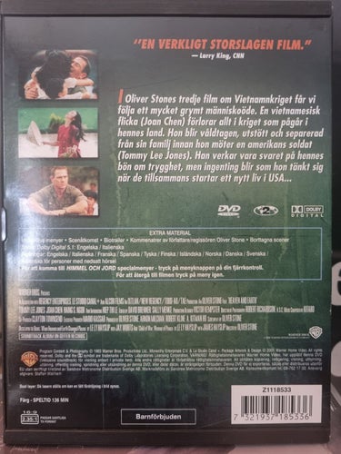 Himmel och jord (1993) Oliver Stone med Hiep Thi Le, Tommy Lee Jones.