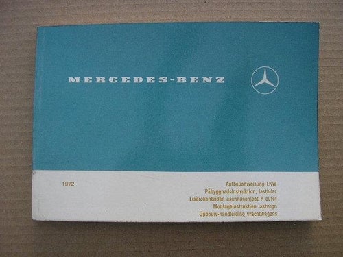 Instruktionsbok MERCEDES - BENZ Lastbil Påbyggnadsinstrukton