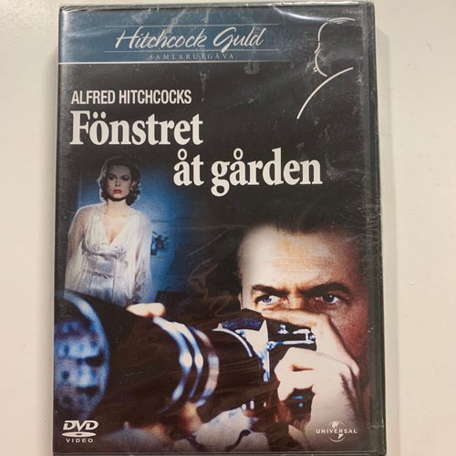 FÖNSTRET ÅT GÅRDEN.HITCHCOCK GULD. DVD THRILLER -54. INPLASTAD