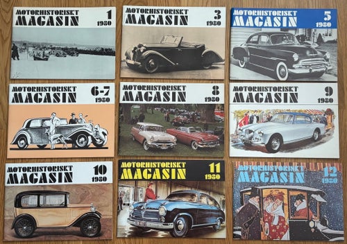 10 x Motorhistoriskt Magasin 1980 - alla utom en