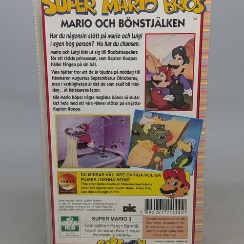 Super Mario Bros Super Show! Vol 3 - Mario och bönstjälken - Svenskt tal - VHS