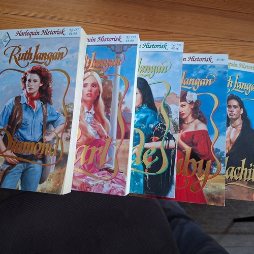 5 Ruth Langan - Harlequin Historisk. Texas Juveler - Diamond, Pearl, Jade, Ruby,