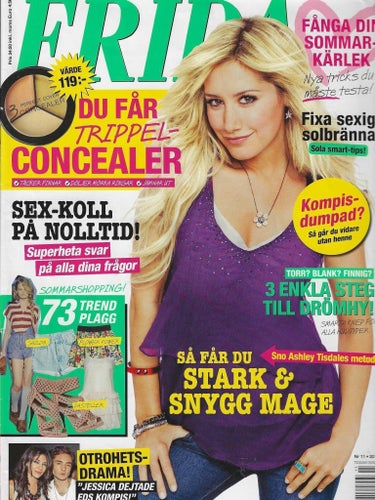 FRIDA nr 11 2010 mode reportage kändisar Liam Hemsworth Erik Grönwall Selena Gom